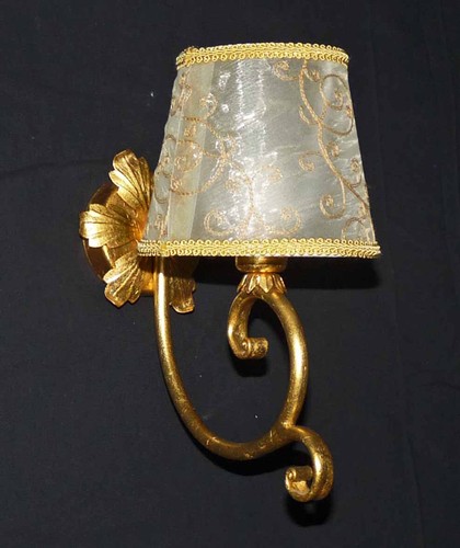 Lampada parete foglia oro - parete, e