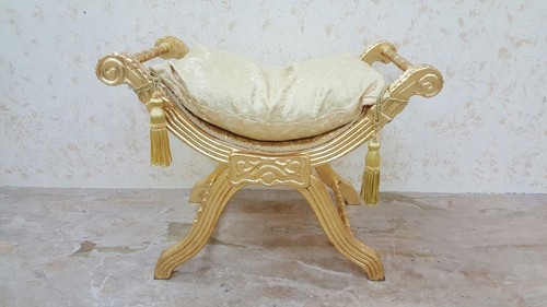 Panca legno foglia oro - panca,