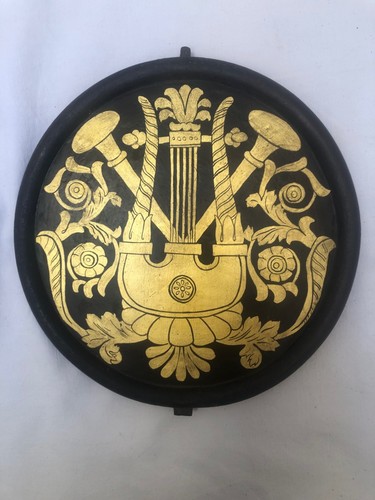 Antica placca ferro foglia - foglia, oro