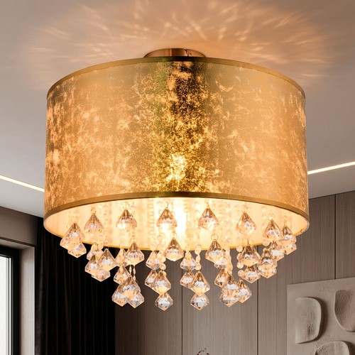 Plafoniera led tessuto foglia - plafoniera,