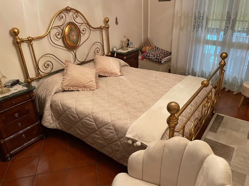 Letto matrimoniale foglia oro - letto,